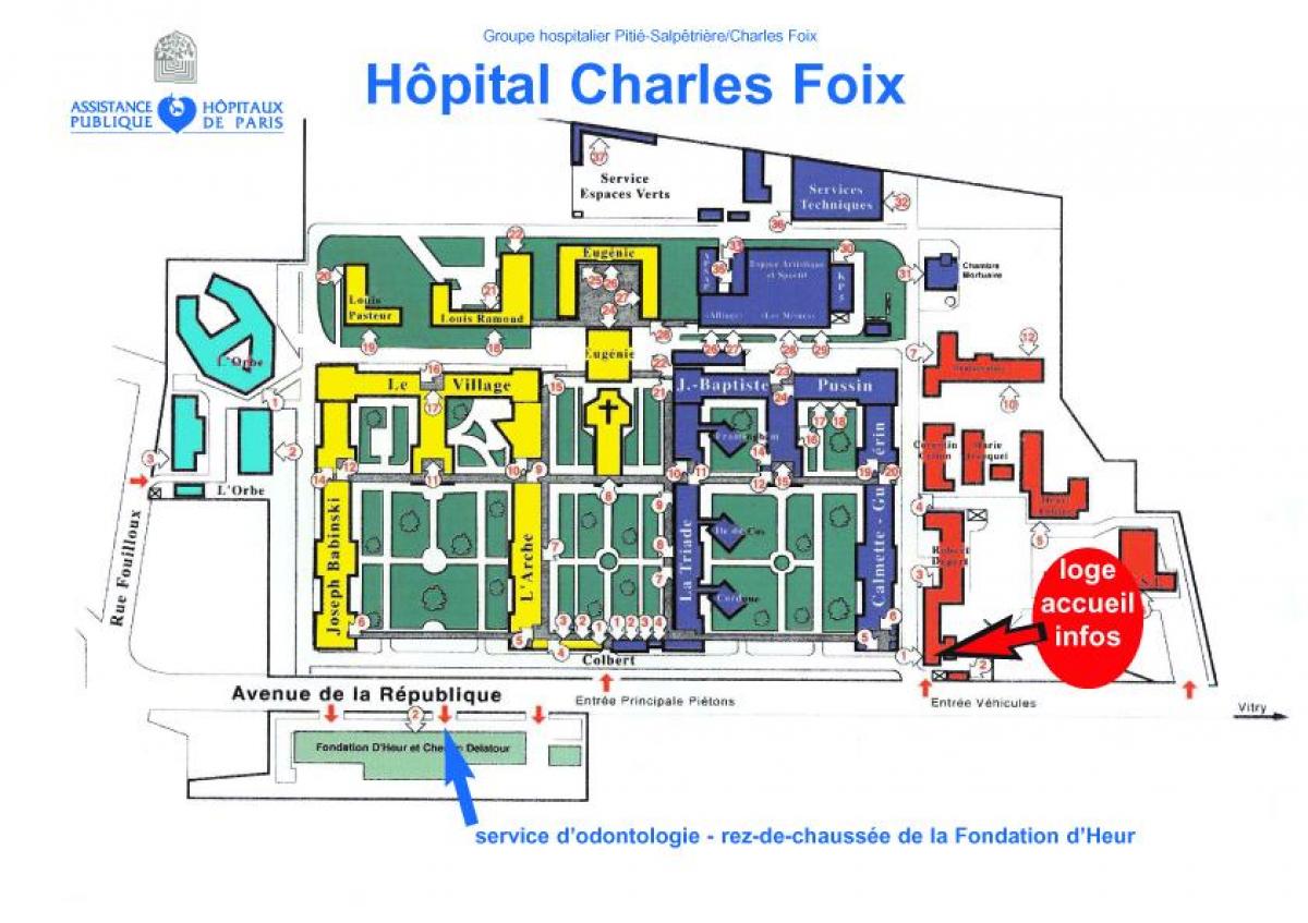 Kat jeyografik nan Charles-Foix lopital