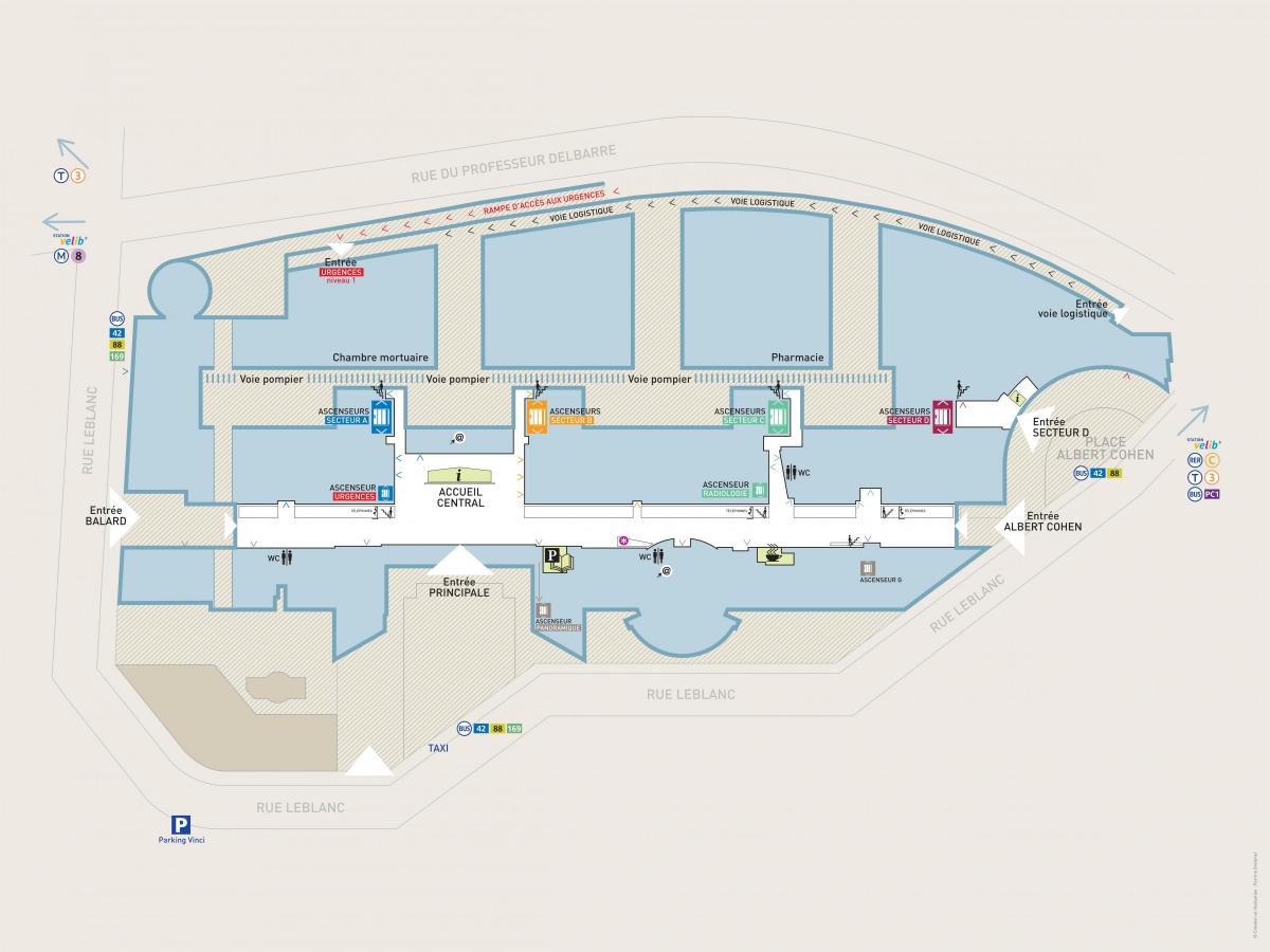 Kat jeyografik nan Georges-Pompidou lopital