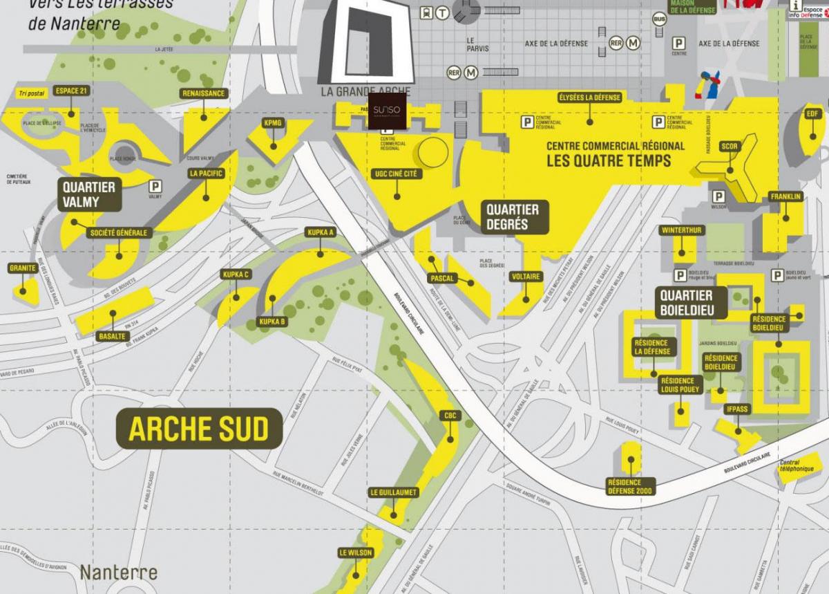 Map de La Défense Sid Arche