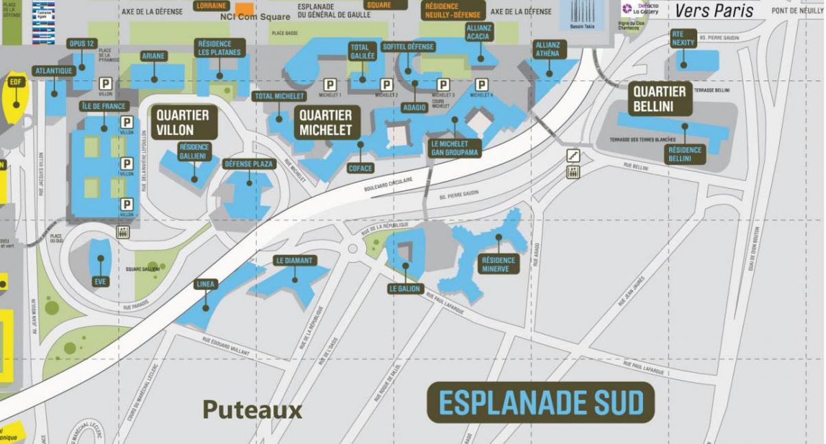 Map de La Défense Sid Esplanade
