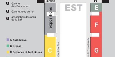 Kat jeyografik nan Bibliothèque nationale de Frans - 1 etaj